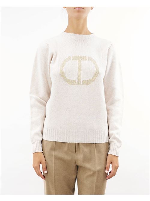 Wool and lurex blend sweater with Oval T Twinset TWIN SET |  | TT3203282